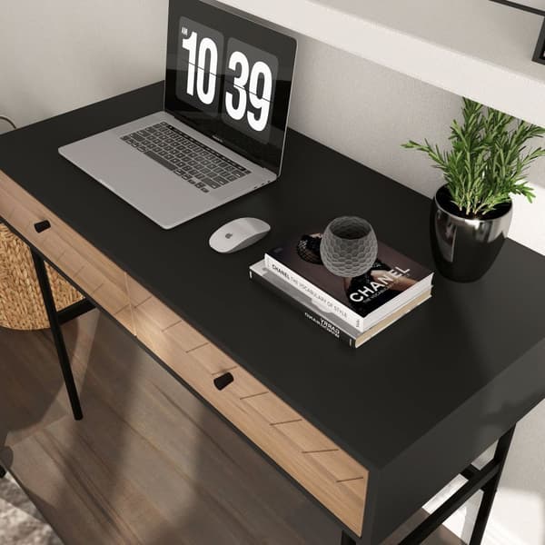 Rootz Compact Console Desk - kirjoitustaulukko - työasema - runsaasti tallennustilaa - 106L x 50W x 77H CM