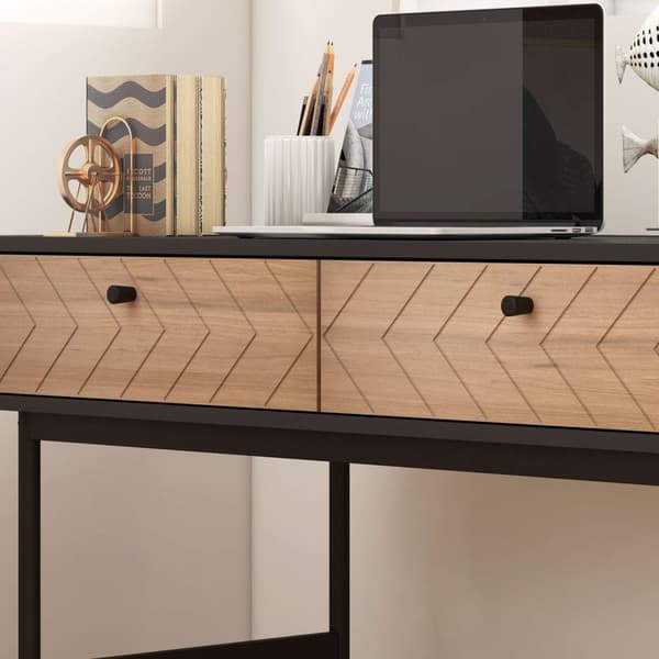 Rootz Compact Console Desk - kirjoitustaulukko - työasema - runsaasti tallennustilaa - 106L x 50W x 77H CM