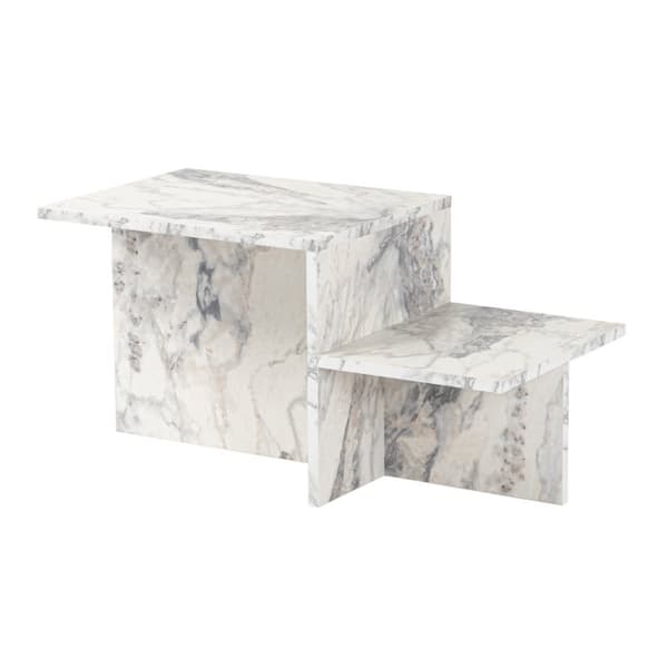 Table basse 2 niveaux L77 cm - HARMONY
