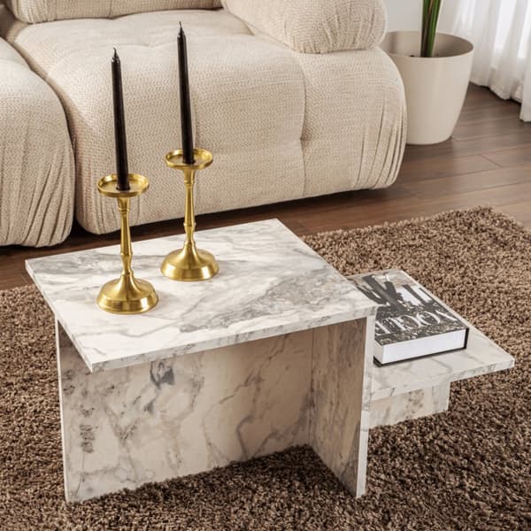 Table basse 2 niveaux L77 cm - HARMONY