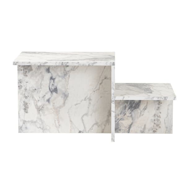 Table basse 2 niveaux L77 cm - HARMONY