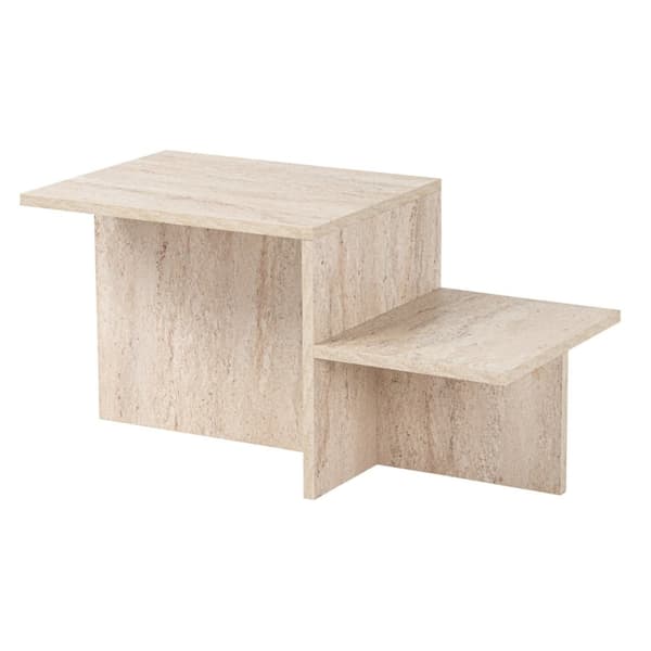 Table basse 2 niveaux L77 cm - HARMONY