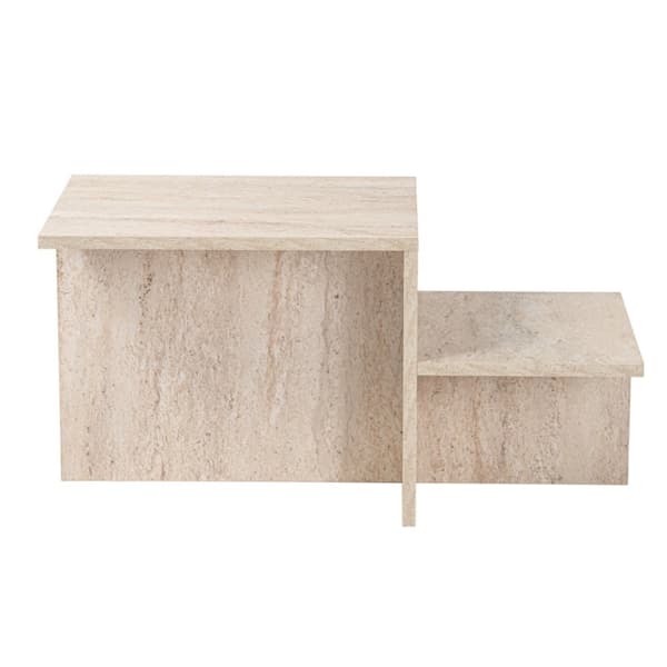 Table basse 2 niveaux L77 cm - HARMONY