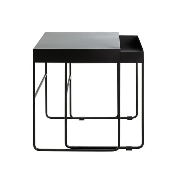 Set om 2 design sidobord "Lirola" 54cm svart