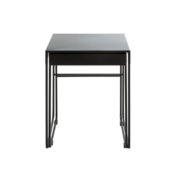 Set om 2 design sidobord "Lirola" 54cm svart