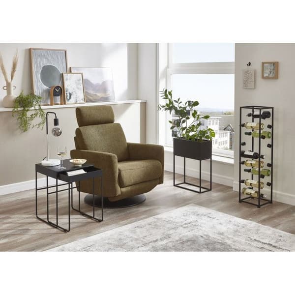 Set om 2 design sidobord "Lirola" 54cm svart