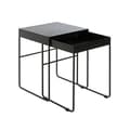 Miniatyrbild 2 av 6: Set om 2 design sidobord "Lirola" 54cm svart