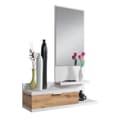 Miniatyrbild 4 av 8: Console suspendue avec 1 tiroir et 1 miroir L81 cm - DHALIA