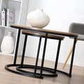 Miniatyrbild 4 av 9: Lot de 2 Tables Basses Gigognes Rondes L70 cm - LENNY