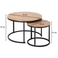 Miniatyrbild 5 av 9: Lot de 2 Tables Basses Gigognes Rondes L70 cm - LENNY