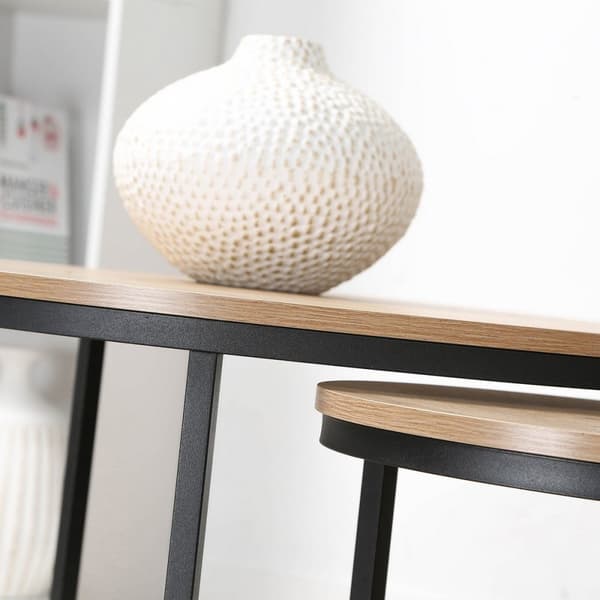 Lot de 2 Tables Basses Gigognes Rondes L70 cm - LENNY