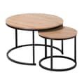 Miniatyrbild 1 av 9: Lot de 2 Tables Basses Gigognes Rondes L70 cm - LENNY