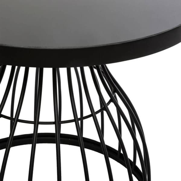 Bortabell "Kushi" - metall &amp; glas D55 cm - Svart - Atmosphera inredningsdesigner