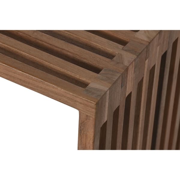 Set of 3 tables Home ESPRIT Luonnollinen Tiikki 40 x 40 x 40 cm