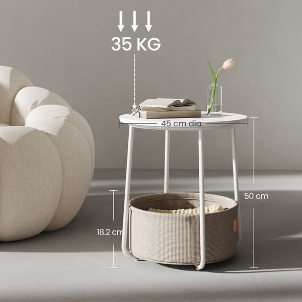 Round Side Bord - Lille sofabord - Elegant & Space Saving