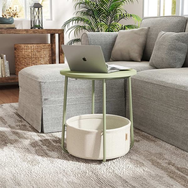 Round Side Bord - Kompakt sofabord - Moderne lille bord til stue eller soveværelse