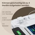 Miniatyrbillede 2 af 4: Sidebord - Med 2 stikkontakter, Wolkwit, ideel til soveværelse