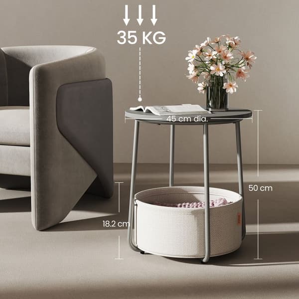 Round Side Bord - Lille sofabord - Elegant & Space Saving
