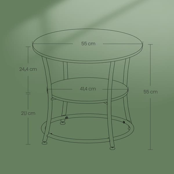 Rund sidobord - Kompakt soffbord i modern design