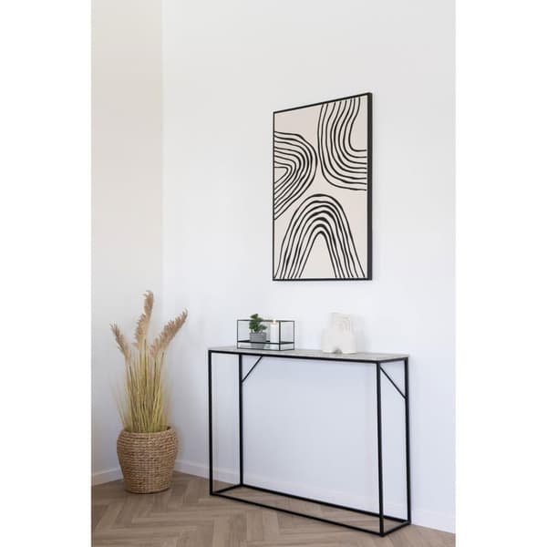 Konsolbord, Vita Konsolbord, 110x26x80 cm, Sort/Naturlig