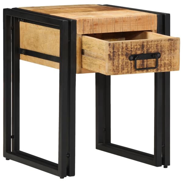 Sidobord 40x40x50 cm Solid Grovt Mangoträ
