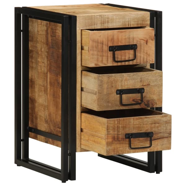 Sängbord 40x35x50 cm Massivt Grovt Trä Mango
