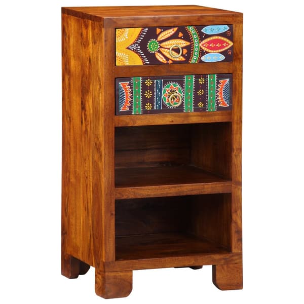 Telefonställ Honung Brun 40x35x75 cm Massivt Akacia