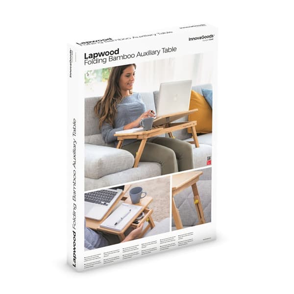 Sammenfoldeligt støttebord i bambus Lapwood InnovaGoods