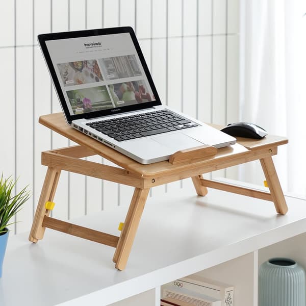 Sammenfoldeligt støttebord i bambus Lapwood InnovaGoods