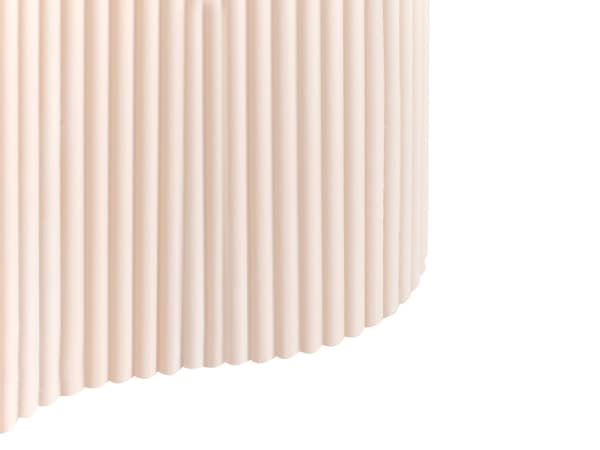 Sidebord Off-White MDF Uregelmessig Riflet Design Understell 40 x 50 cm Moderne Design Stue