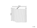 Miniatyrbilde 3 av 7: Sidebord Svart MDF Uregelmessig Riflet Design Understell 40 x 50 cm Moderne Design Stue