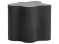 Miniatyrbilde 4 av 7: Sidebord Svart MDF Uregelmessig Riflet Design Understell 40 x 50 cm Moderne Design Stue