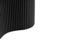 Miniatyrbilde 6 av 7: Sidebord Svart MDF Uregelmessig Riflet Design Understell 40 x 50 cm Moderne Design Stue