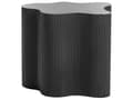 Miniatyrbilde 1 av 7: Sidebord Svart MDF Uregelmessig Riflet Design Understell 40 x 50 cm Moderne Design Stue