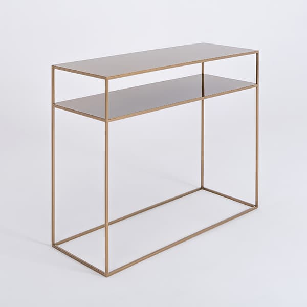 Konsolipöytä, TENSIO 2 FLOOR METAL, 100x35 cm, Kulta