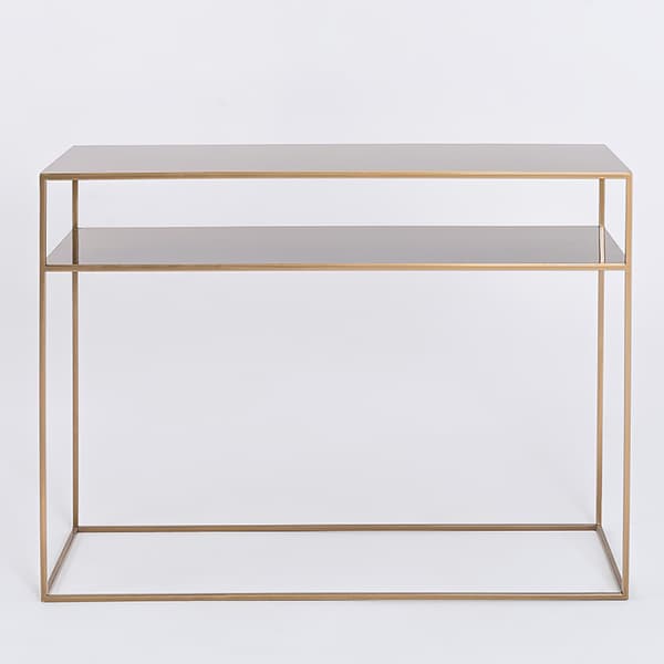 Konsolipöytä, TENSIO 2 FLOOR METAL, 100x35 cm, Kulta