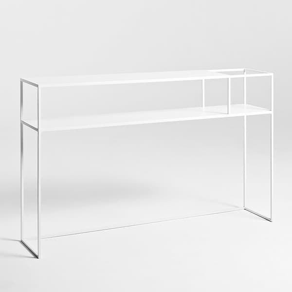 Konsolbord, Senso Flower Metal, 120 x 25 cm, Hvid