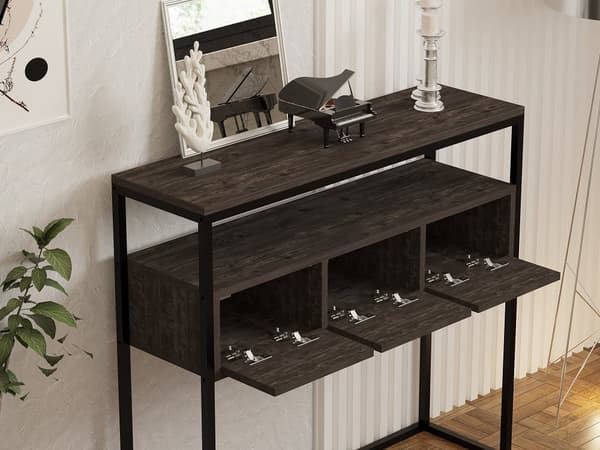 Konsolbord, Guarda, 100x90x29 cm, antracit