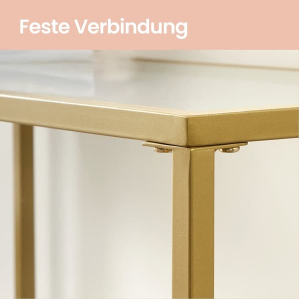 Bijzettafel van gehard glas, consoletafel, salontafel