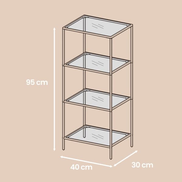 4-laags plank van gehard glas Badkamerplank Badkamerplank