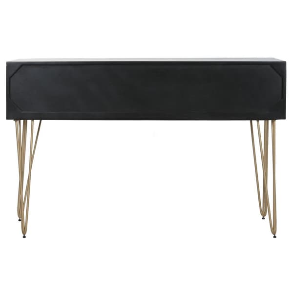 Konsol Home ESPRIT Svart Gyllene 120 x 38 x 76 cm