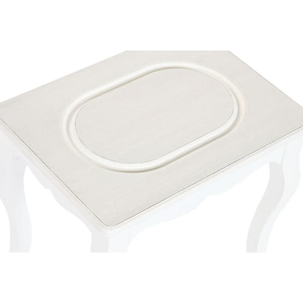 Sidobord Home ESPRIT Vit Ljusgrå 53 x 35 x 47 cm