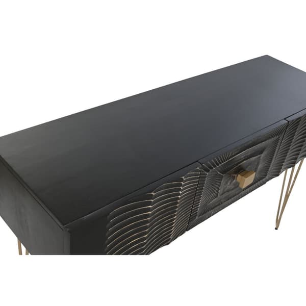 Konsol Home ESPRIT Sort Gylden 120 x 38 x 76 cm