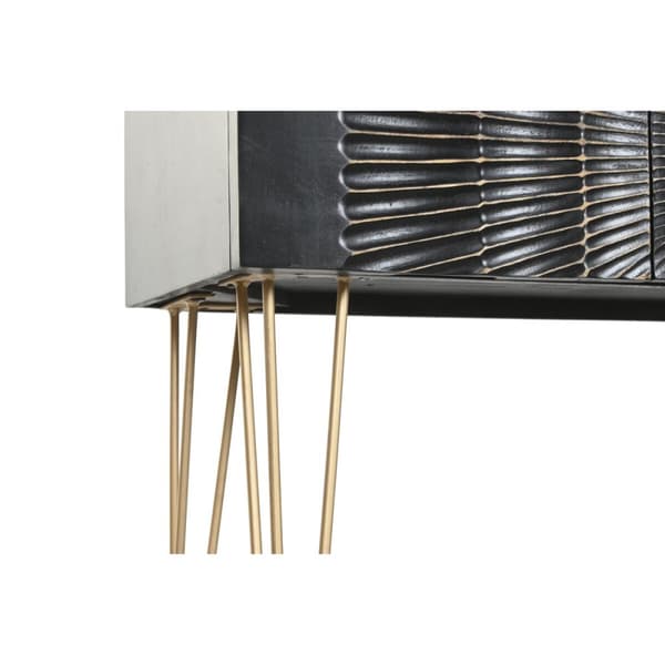 Konsol Home ESPRIT Sort Gylden 120 x 38 x 76 cm