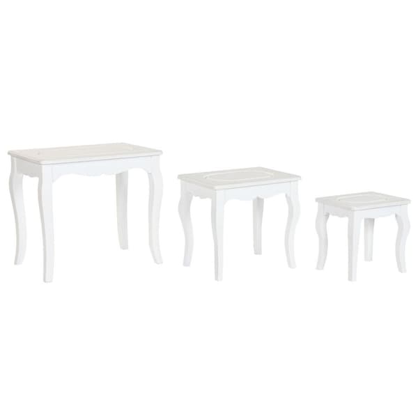 Sivupöytä Home ESPRIT Valkoinen Vaaleanharmaa 53 x 35 x 47 cm