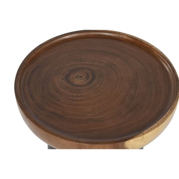Sidebord Home ESPRIT Brun Svart 39 x 39 x 35 cm