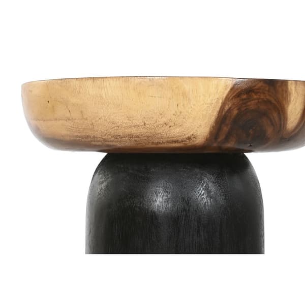 Sidebord Home ESPRIT Svart Naturell 35 x 35 x 46 cm