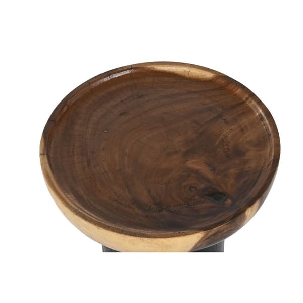 Sidebord Home ESPRIT Svart Naturell 35 x 35 x 46 cm