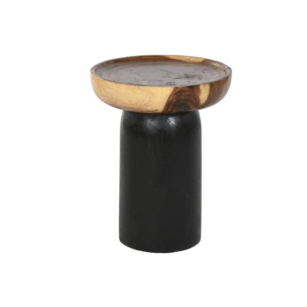 Sidebord Home ESPRIT Svart Naturell 35 x 35 x 46 cm
