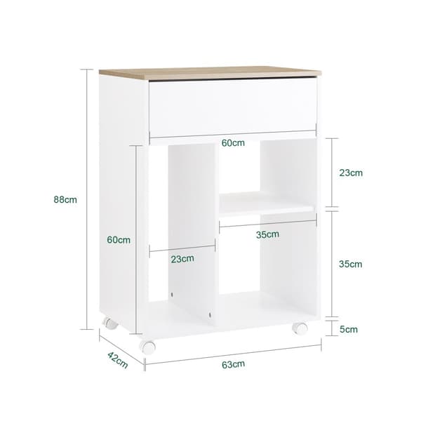 Mobil Arkivskab, ASK10-WN, 60x40x75 cm, Brun